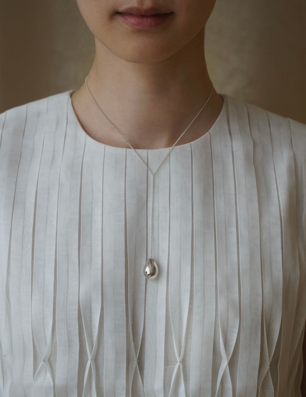 露珠垂墜項鍊 L・銀
