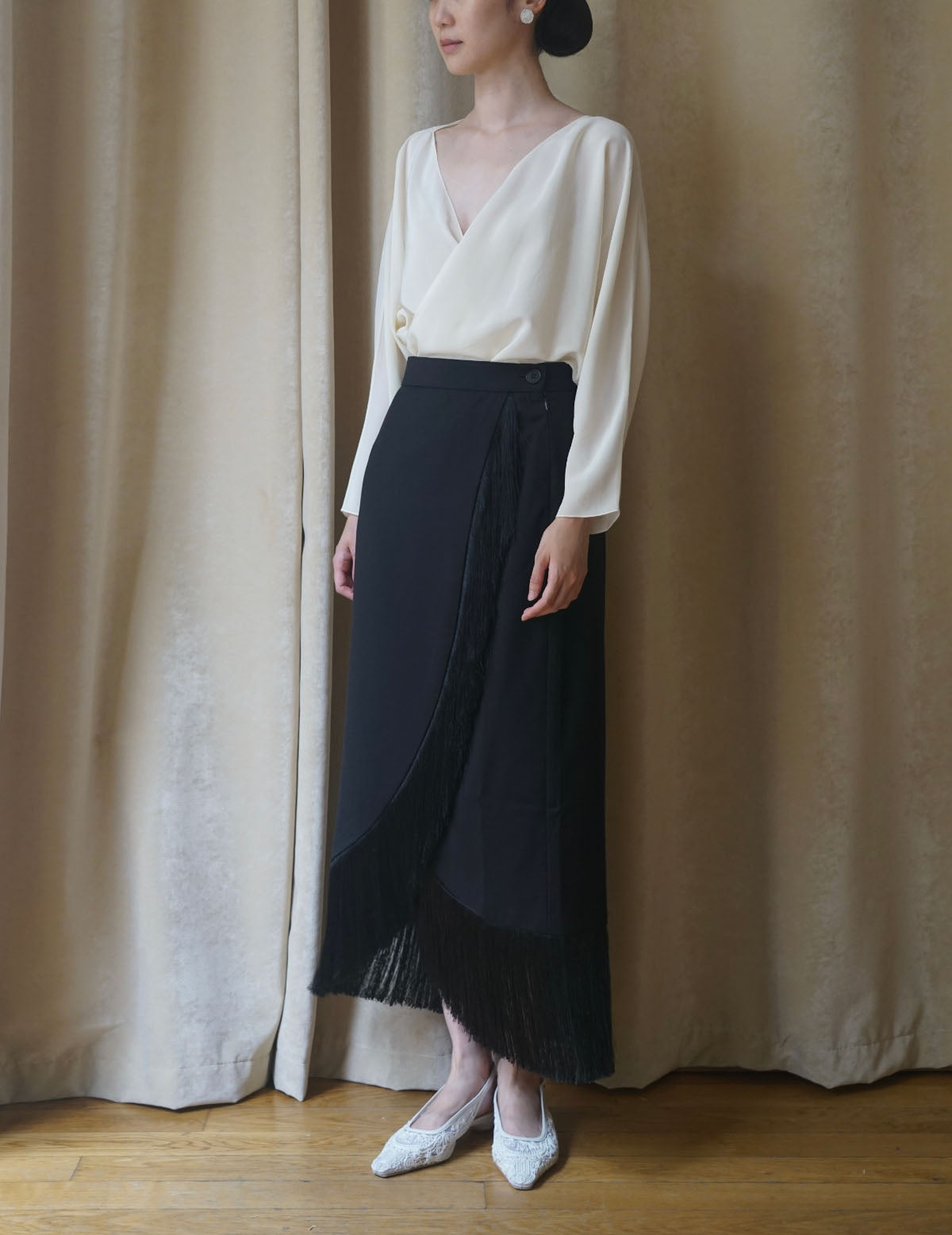 Milk Skirt “Bakhroma”・Black