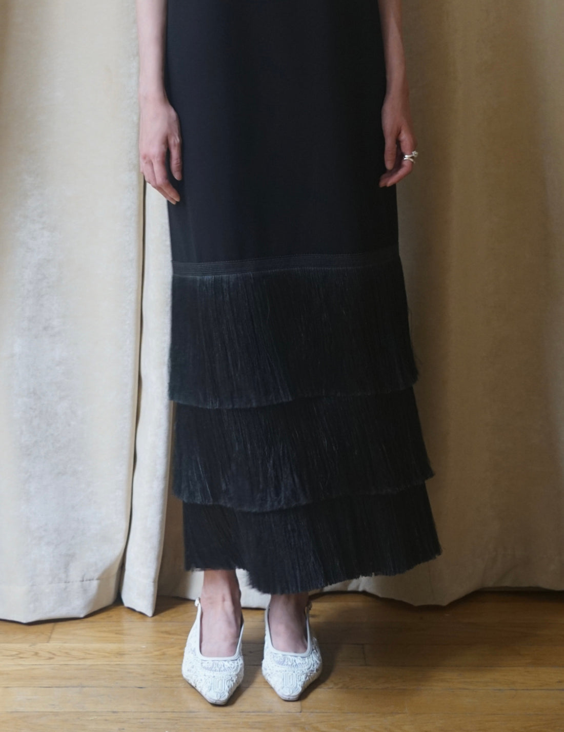 BAKHROMA Black Fringe Dress