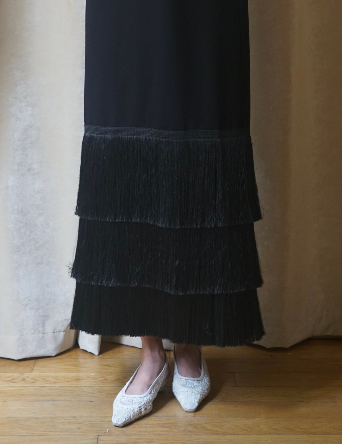 BAKHROMA Black Fringe Dress