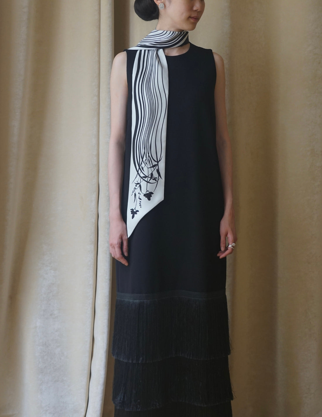 BAKHROMA Black Fringe Dress