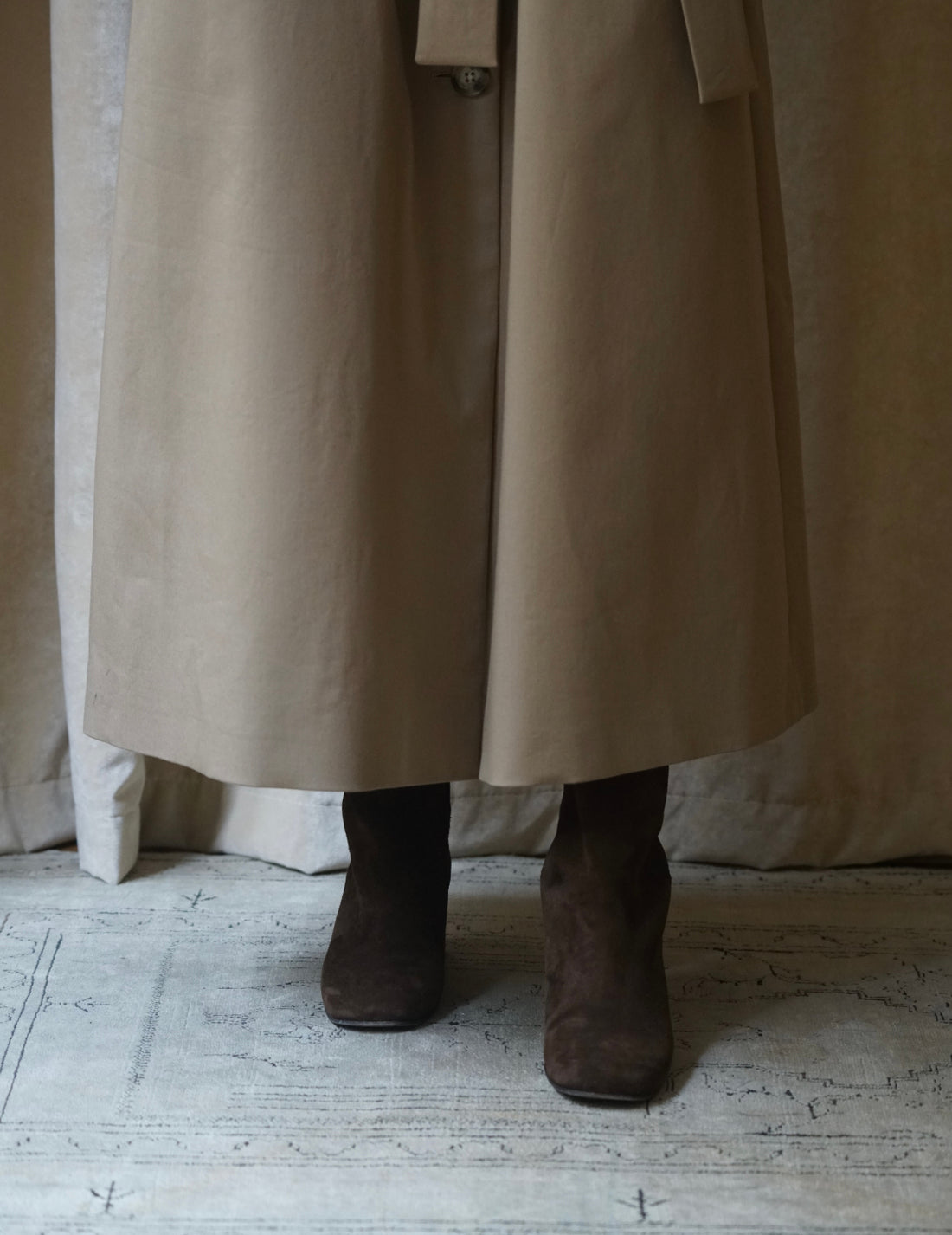 Vénezia 絨面中筒靴・栗棕色