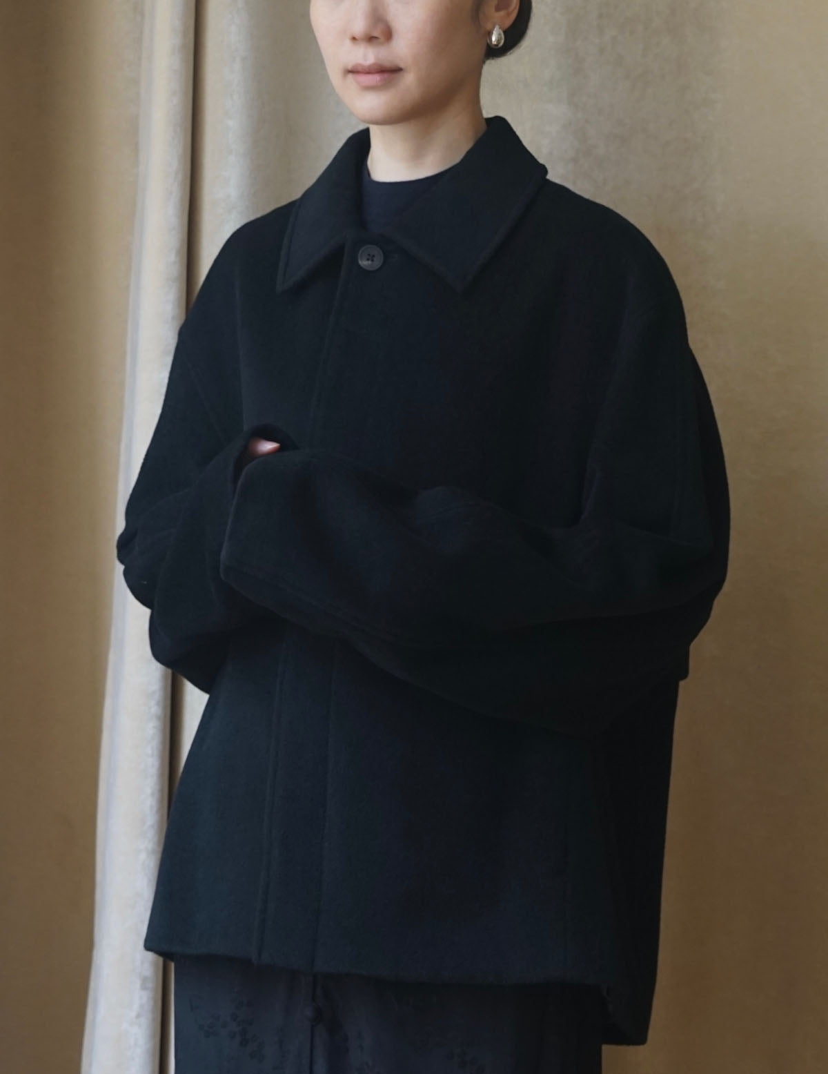 ジャケット・アウター YOKE19awDOUBLE JQUARDKNITBAL COLLAR COAT 4325_ebc12b8f-0867-419b-8966-