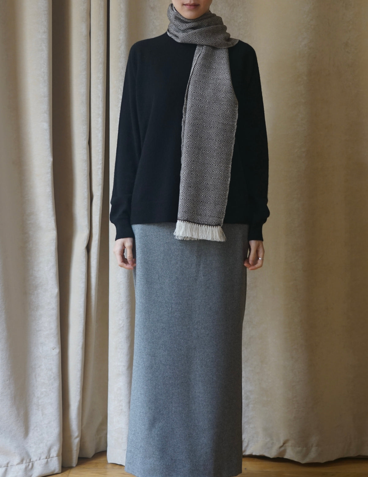 Yak and Wool Blend Scarf・Hazel