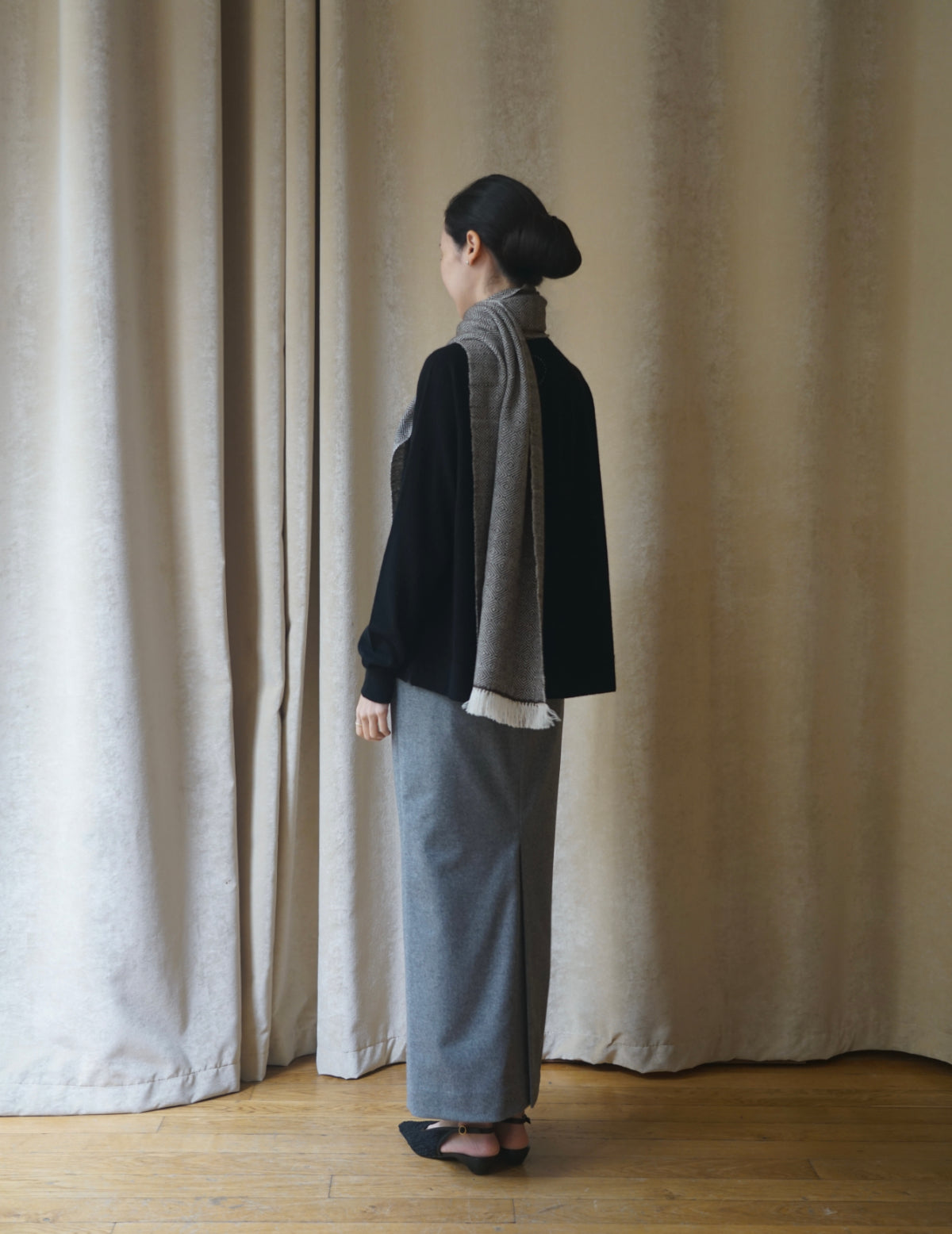 Yak and Wool Blend Scarf・Hazel