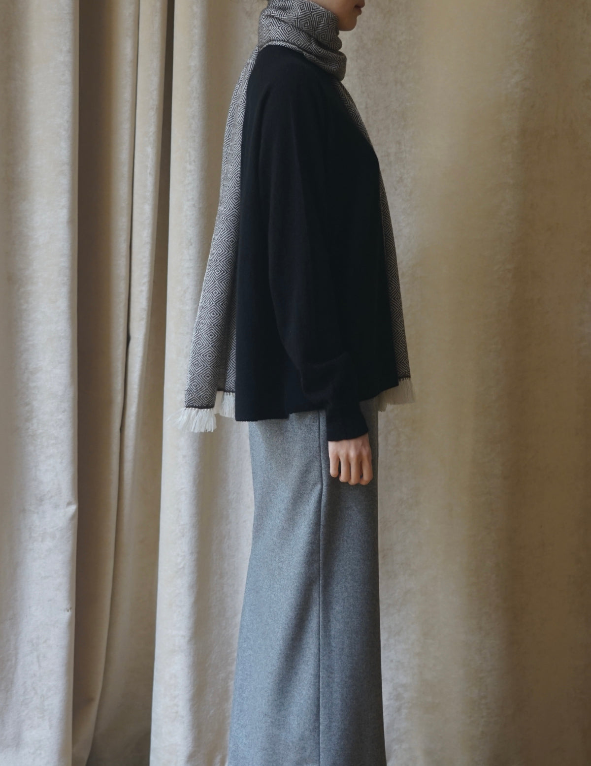 Yak and Wool Blend Scarf・Hazel