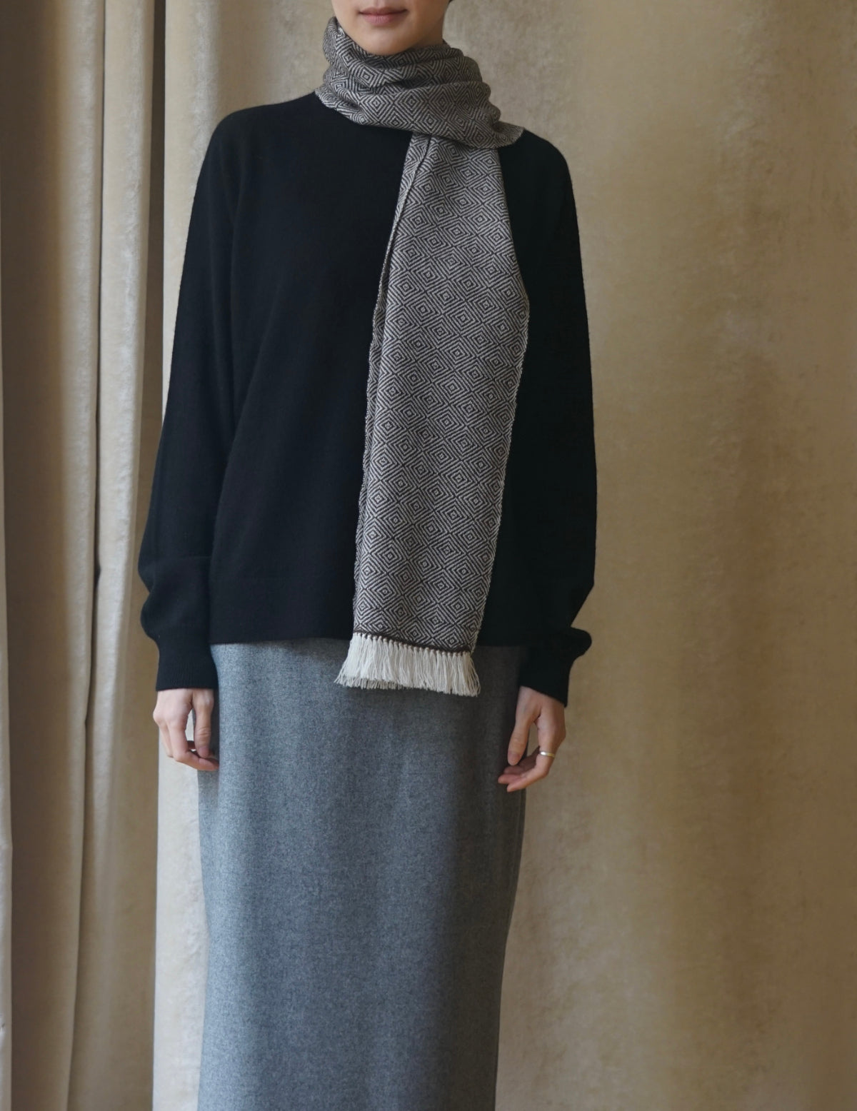 Yak and Wool Blend Scarf・Hazel