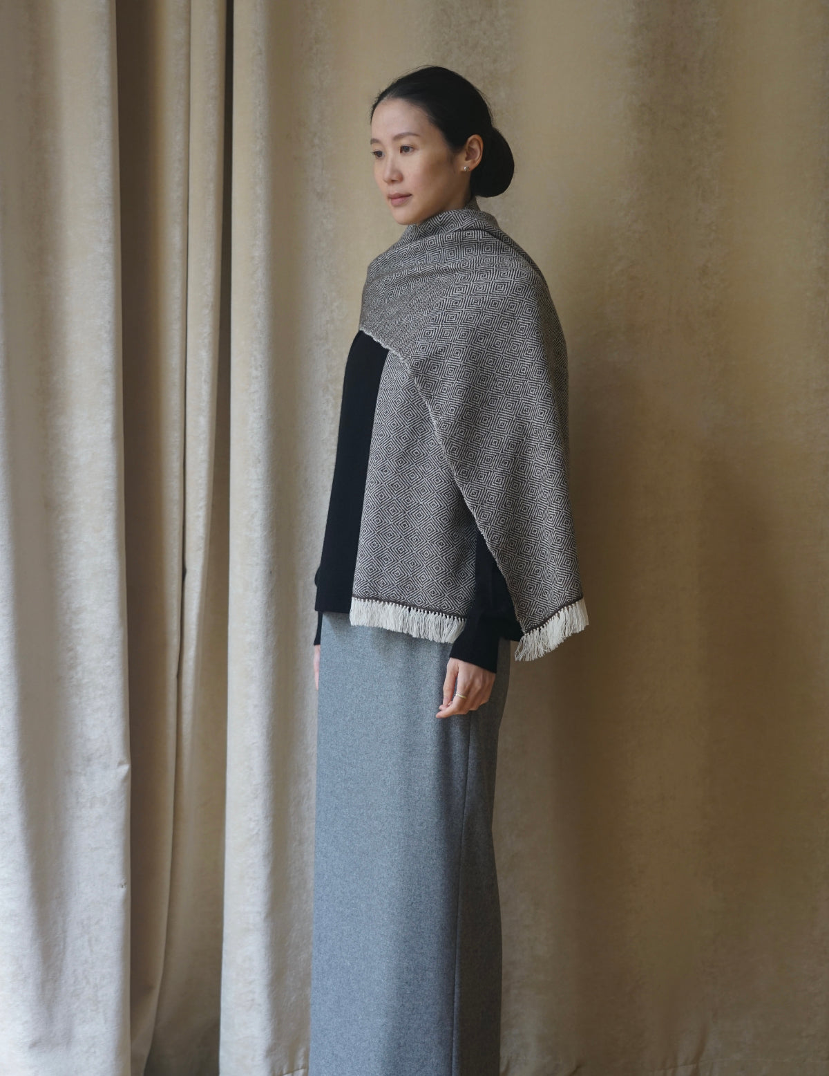 Yak and Wool Blend Scarf・Hazel