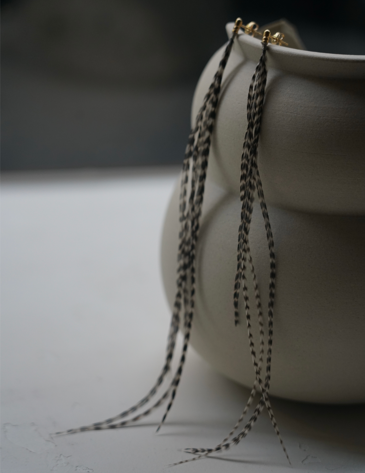 Feather Earring・Grizzly