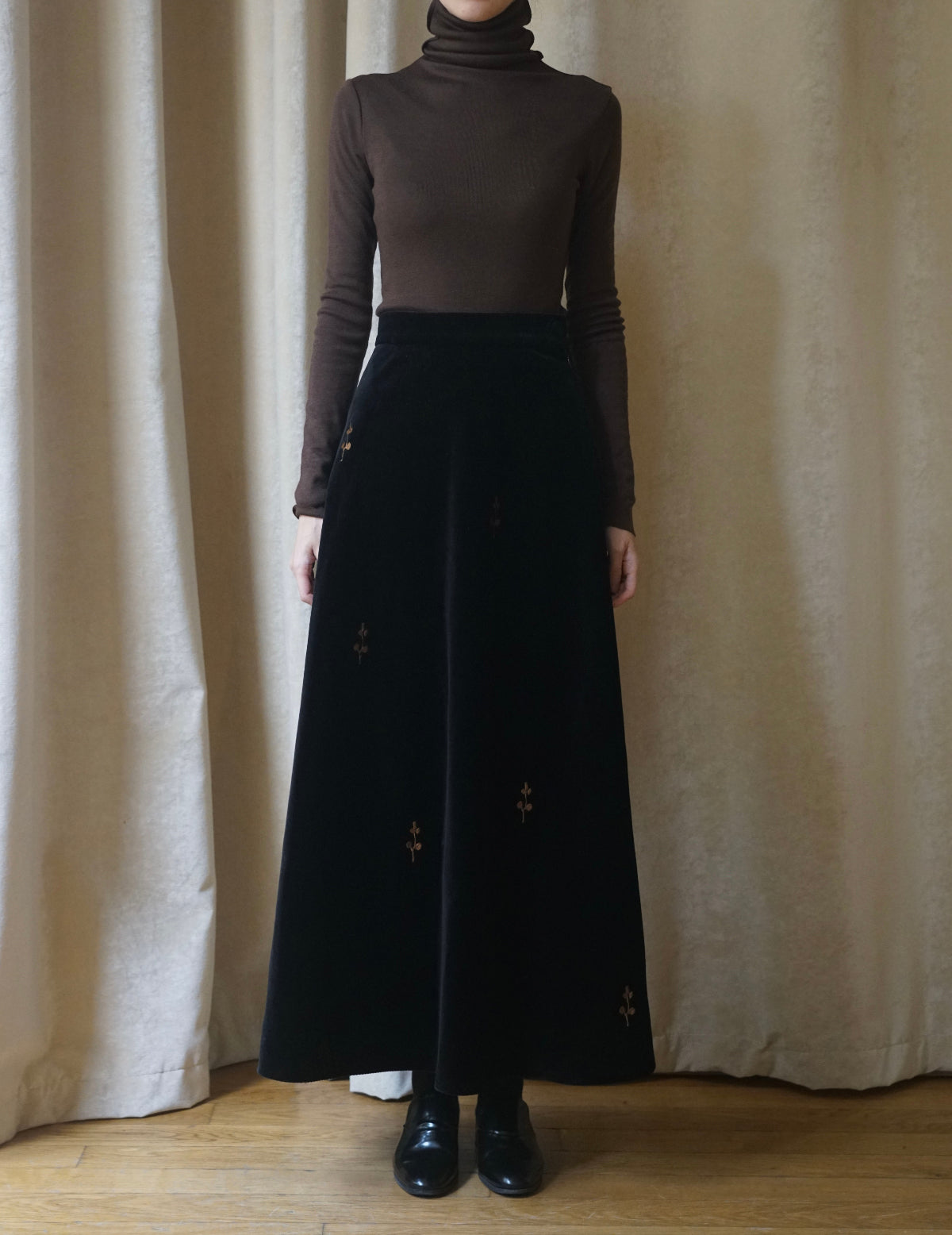 Velvet Black “Rose” Skirt