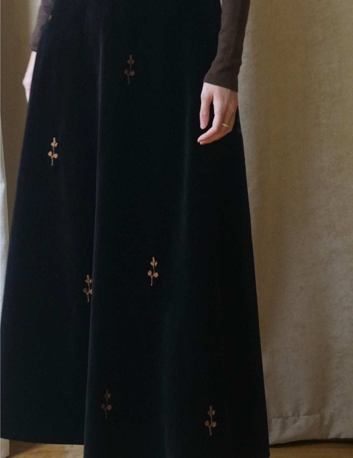 Velvet Black “Rose” Skirt