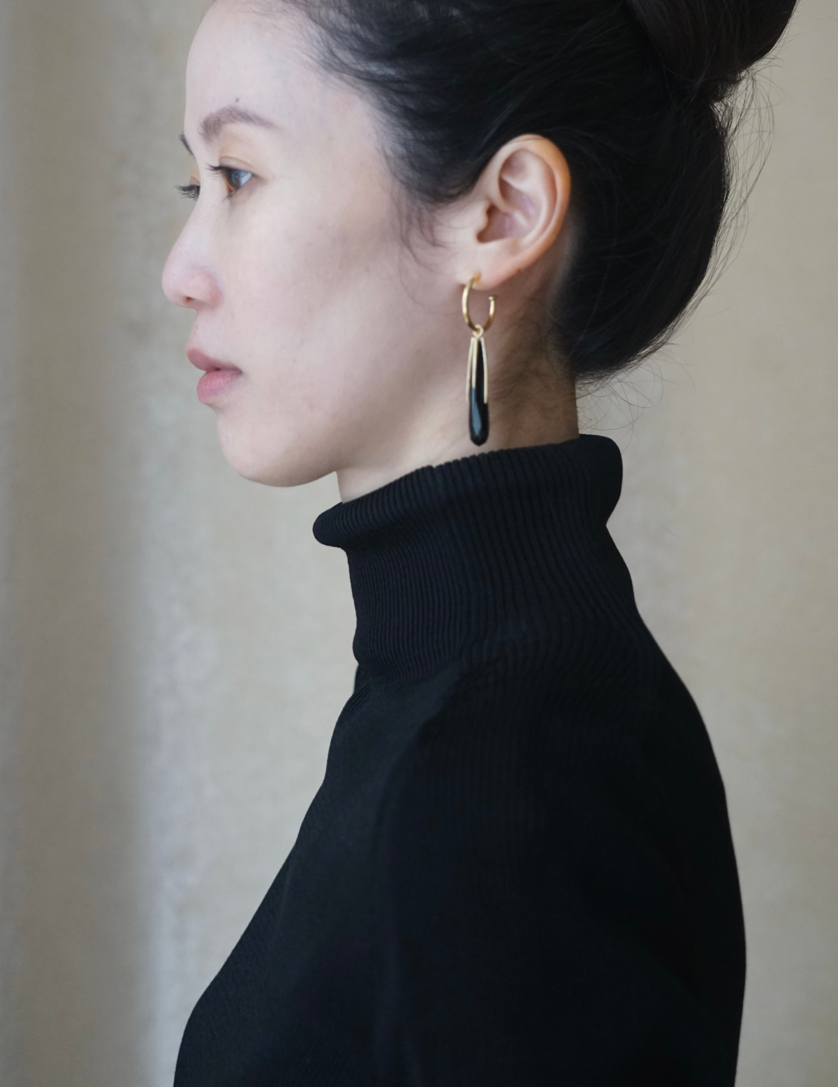 Ribbed Mockneck Knit Top