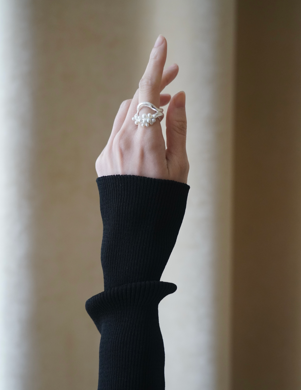 Ribbed Mockneck Knit Top