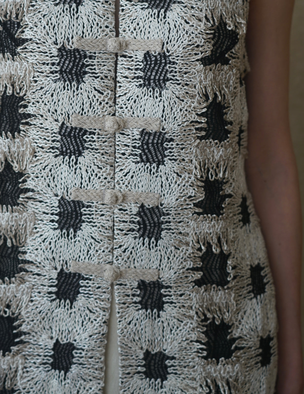 Pre-order｜Patchwork Knit Long Vest