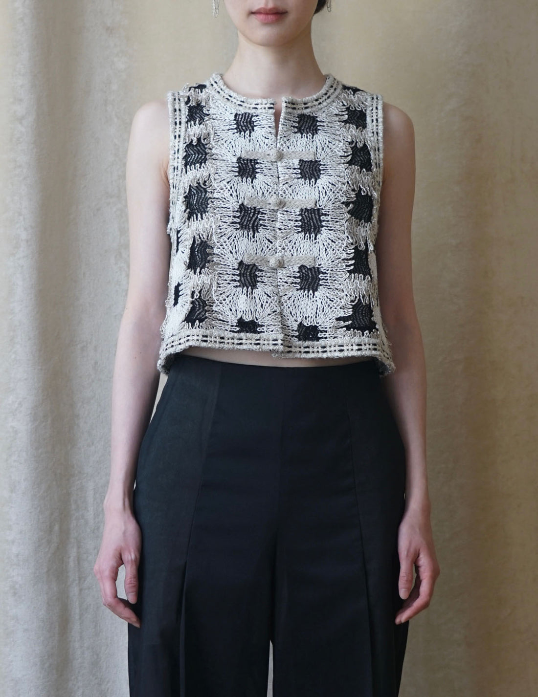 Pre-order｜Plaid Woven Crop Top