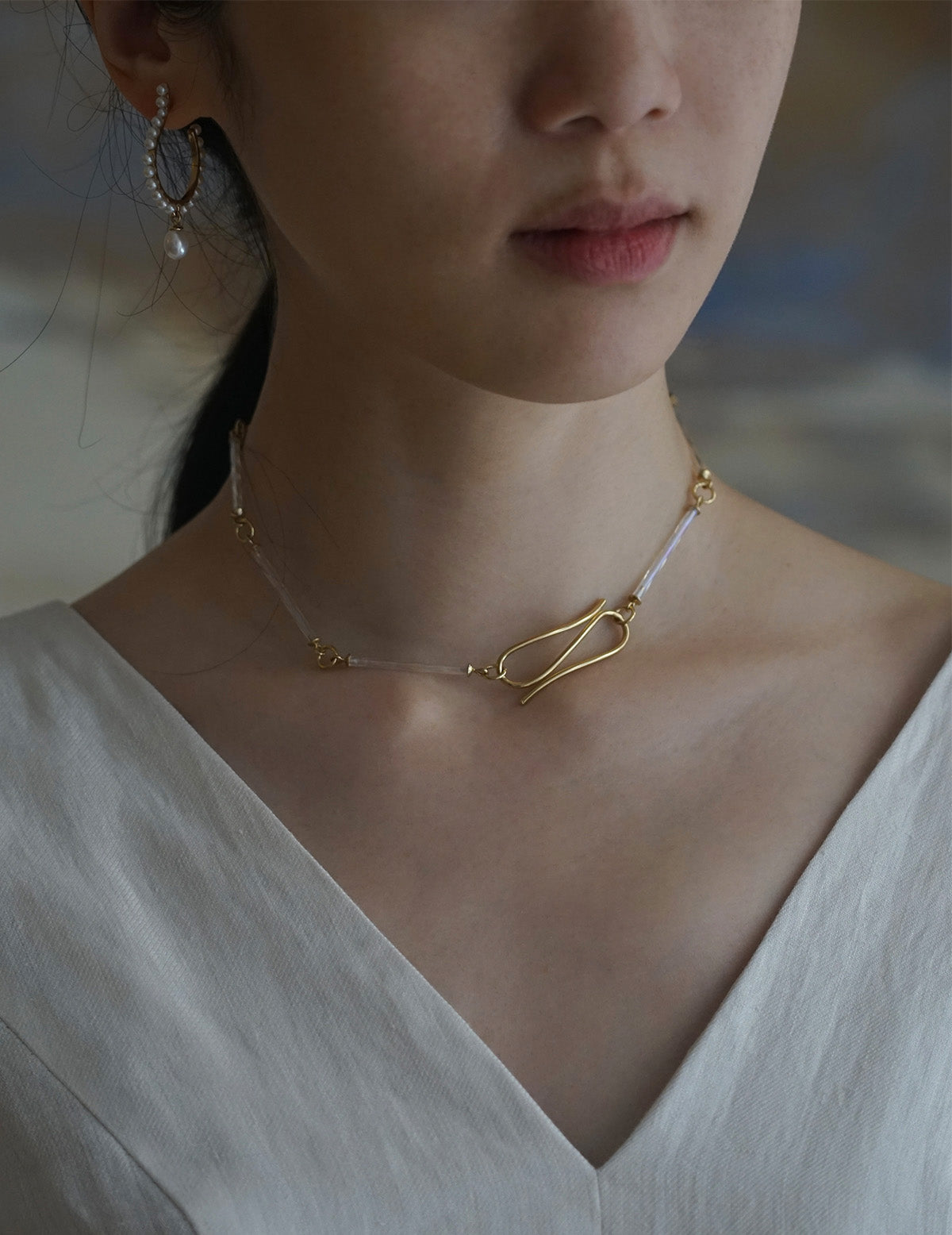 White Mourning Earrings