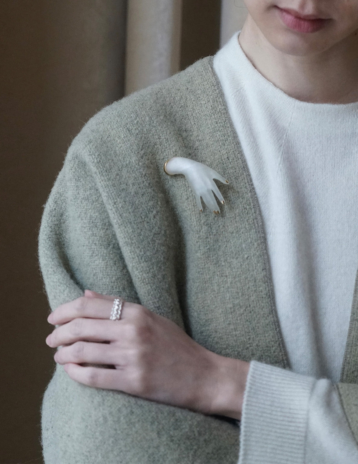 Renaissance Hand Brooch