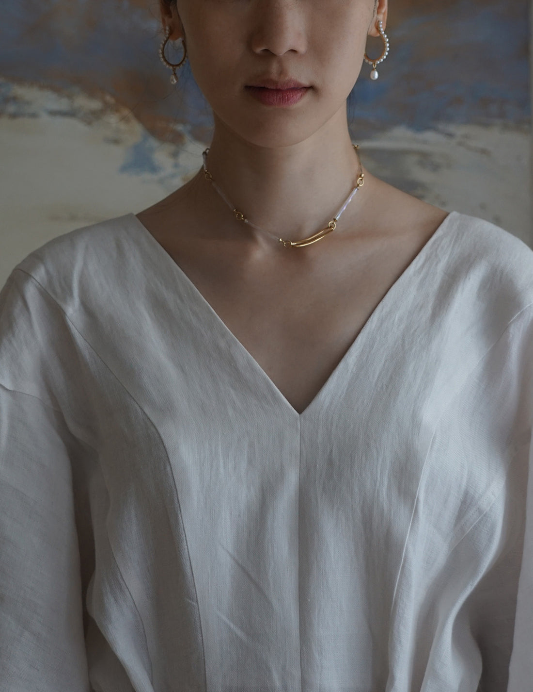 White Mourning Earrings