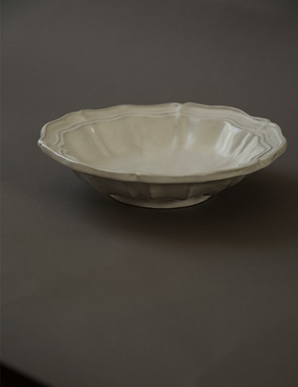 White Glazed Drape Bowl