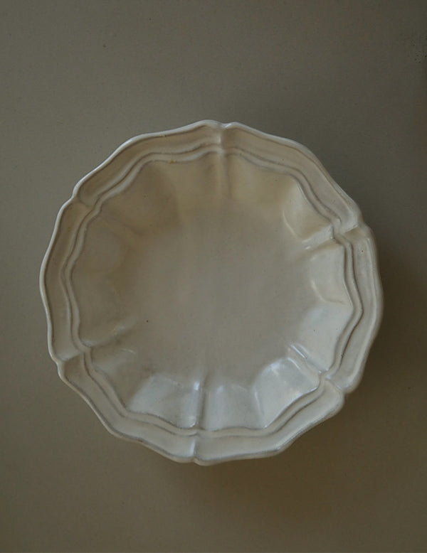 White Glazed Drape Bowl