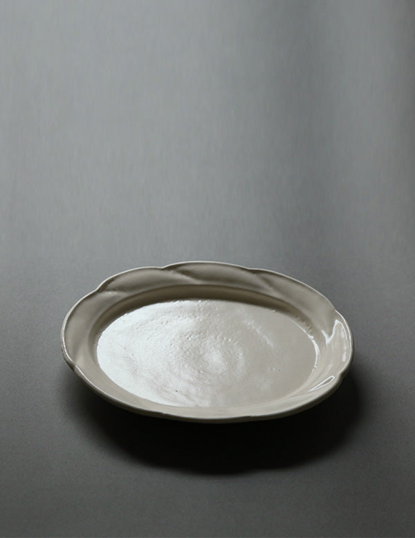 White Glazed Oval Dish