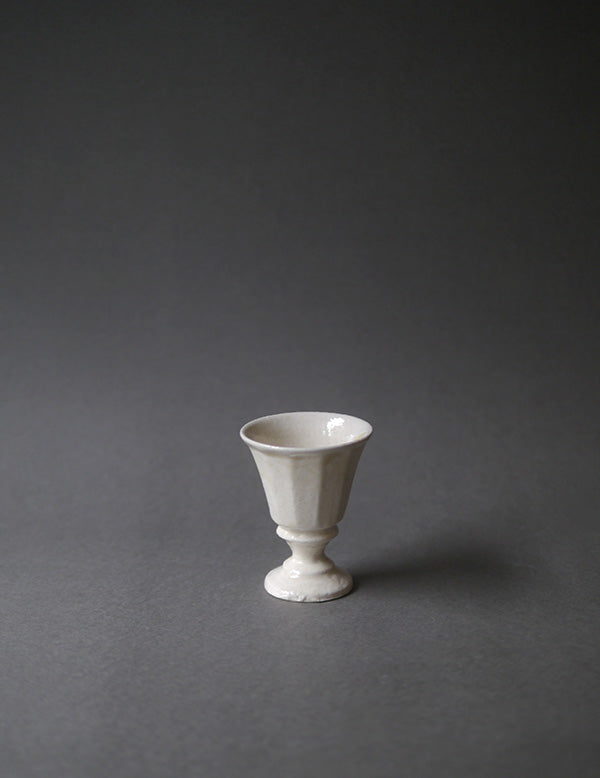 White Glazed Sake Cup