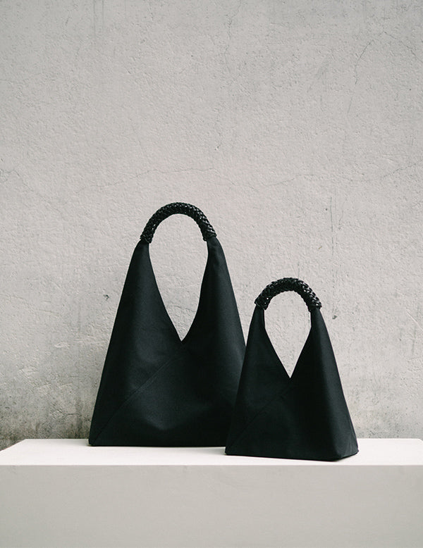 Woven Triangle Bag All Black・S