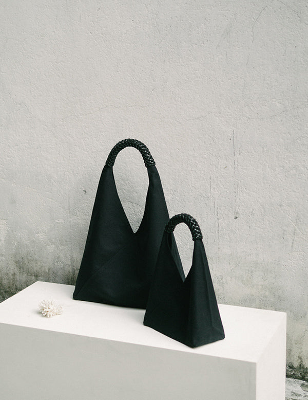 Woven Triangle Bag All Black・S