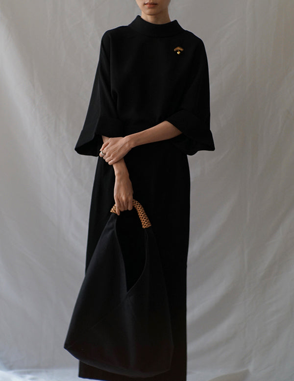 Woven Triangle Bag Ink・L