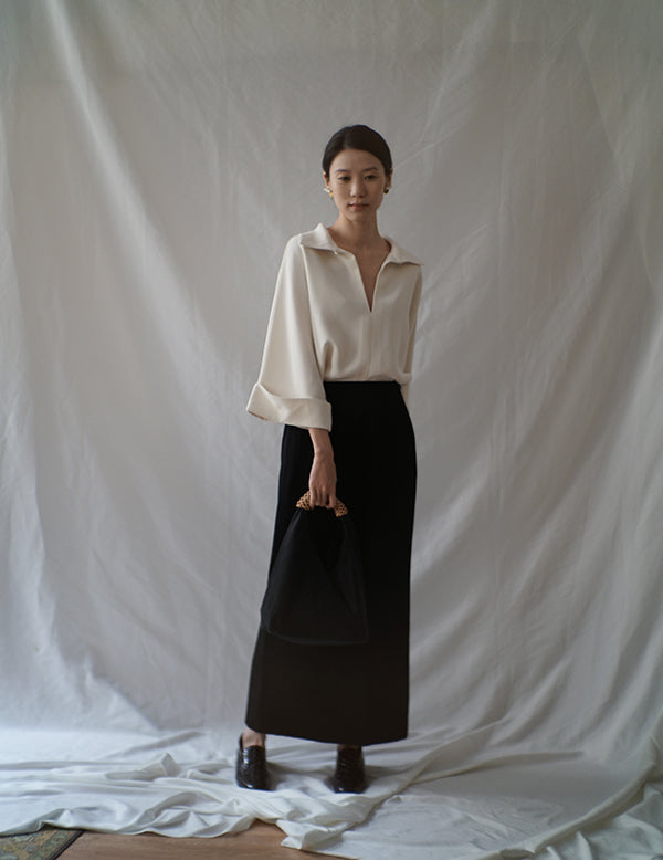 Woven Triangle Bag Ink・S