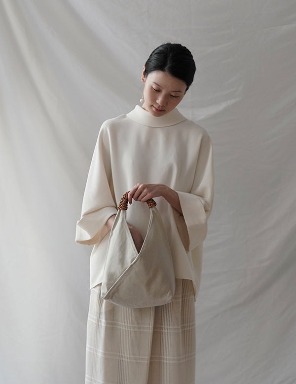 Woven Triangle Bag Ivory・S