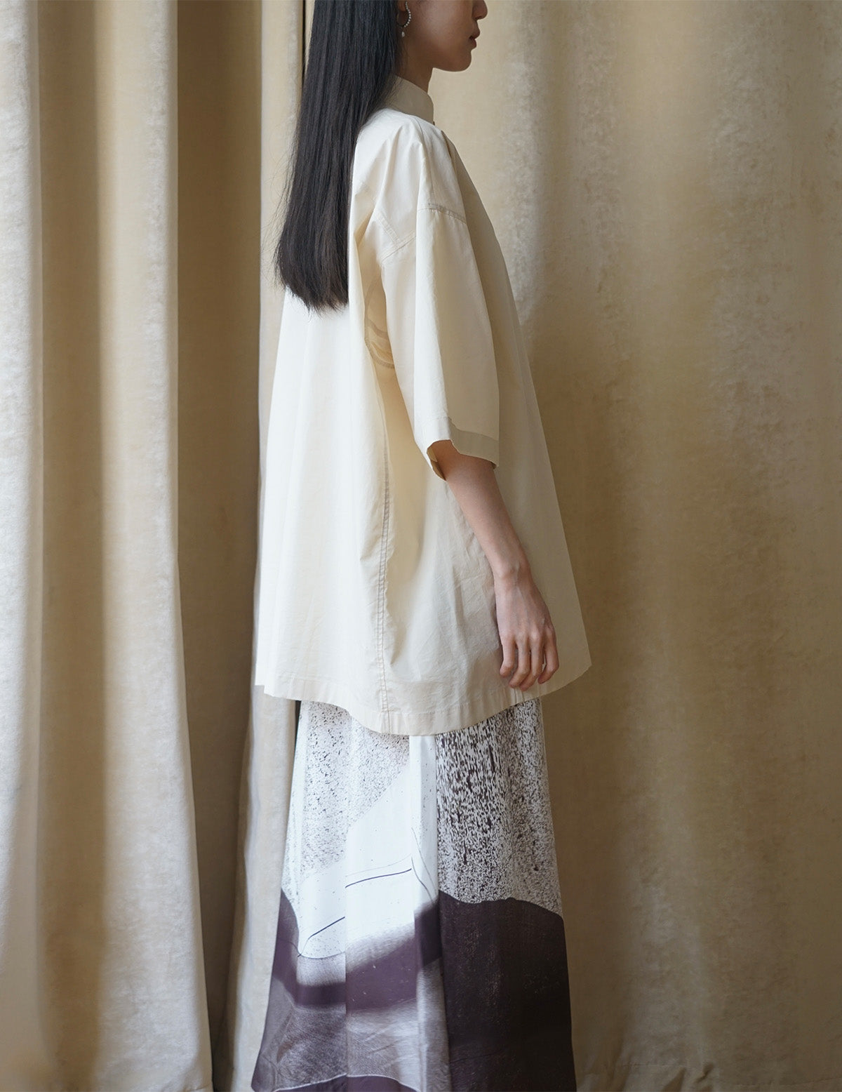 Fringed Belt Trench Blouse