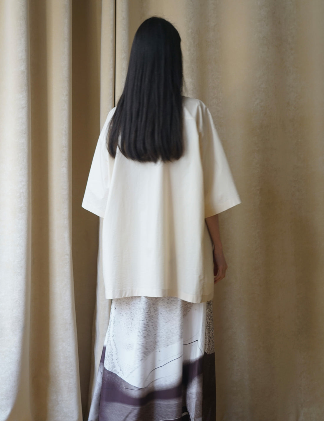 Fringed Belt Trench Blouse