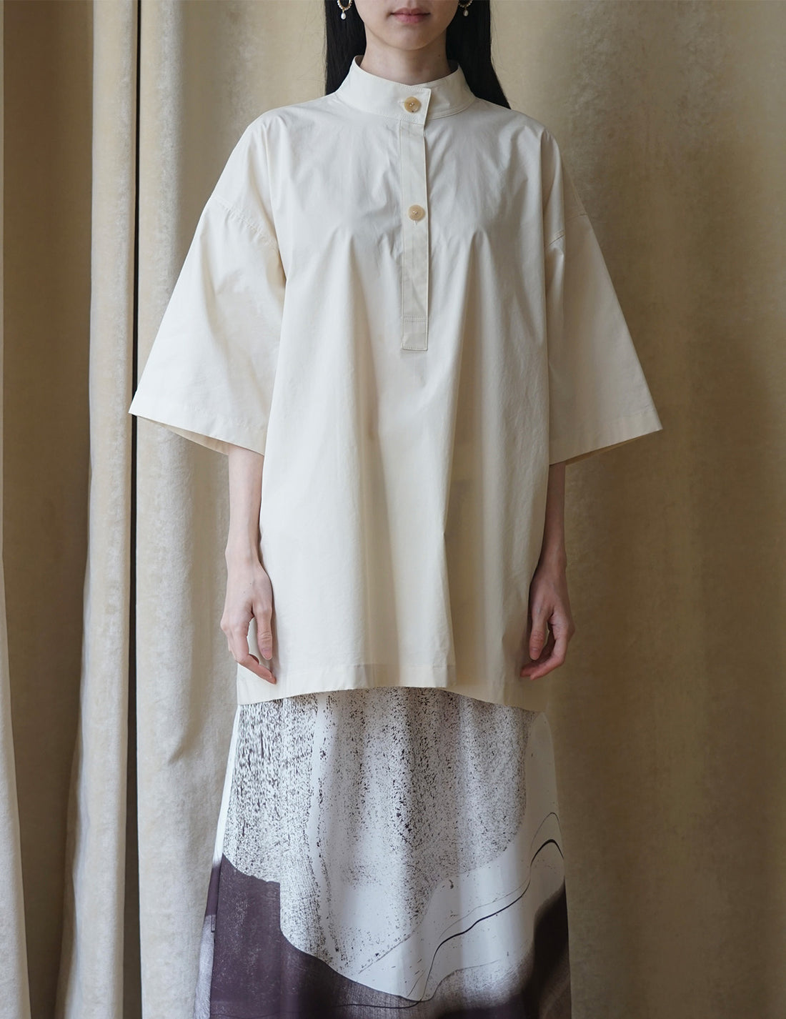 Fringed Belt Trench Blouse