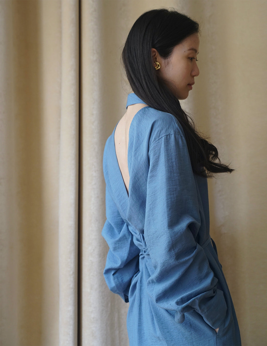 Backless Tied Long Dress