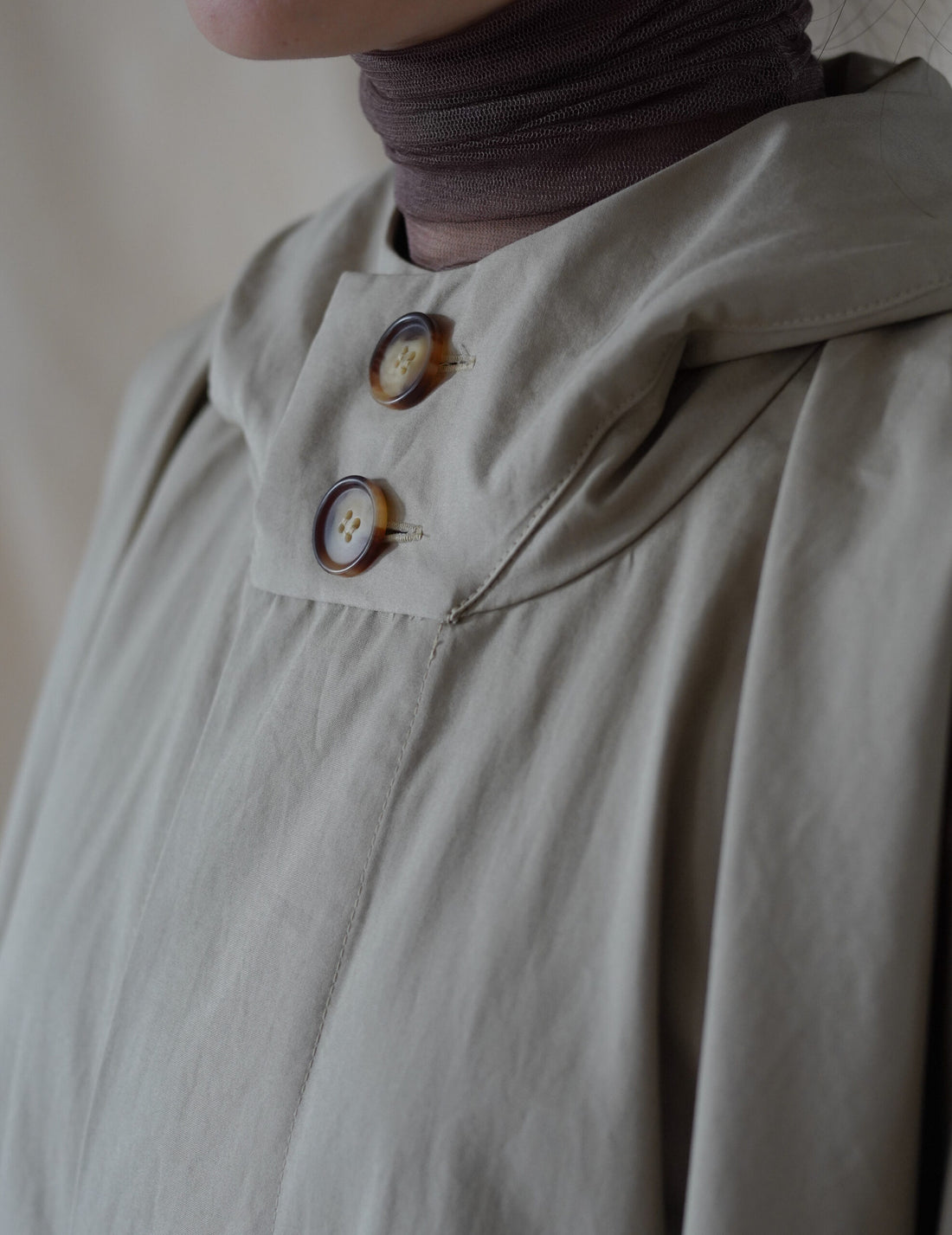 Odin Hooded Poncho・Beige