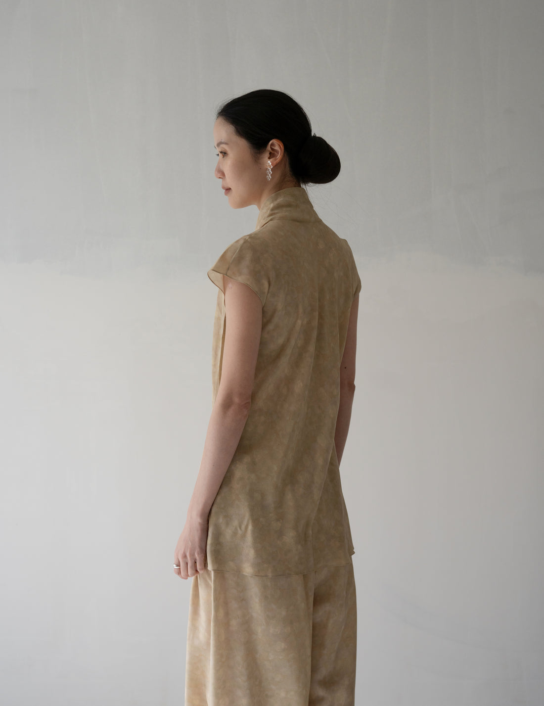 Cassiopea Silk Top・Flora Print