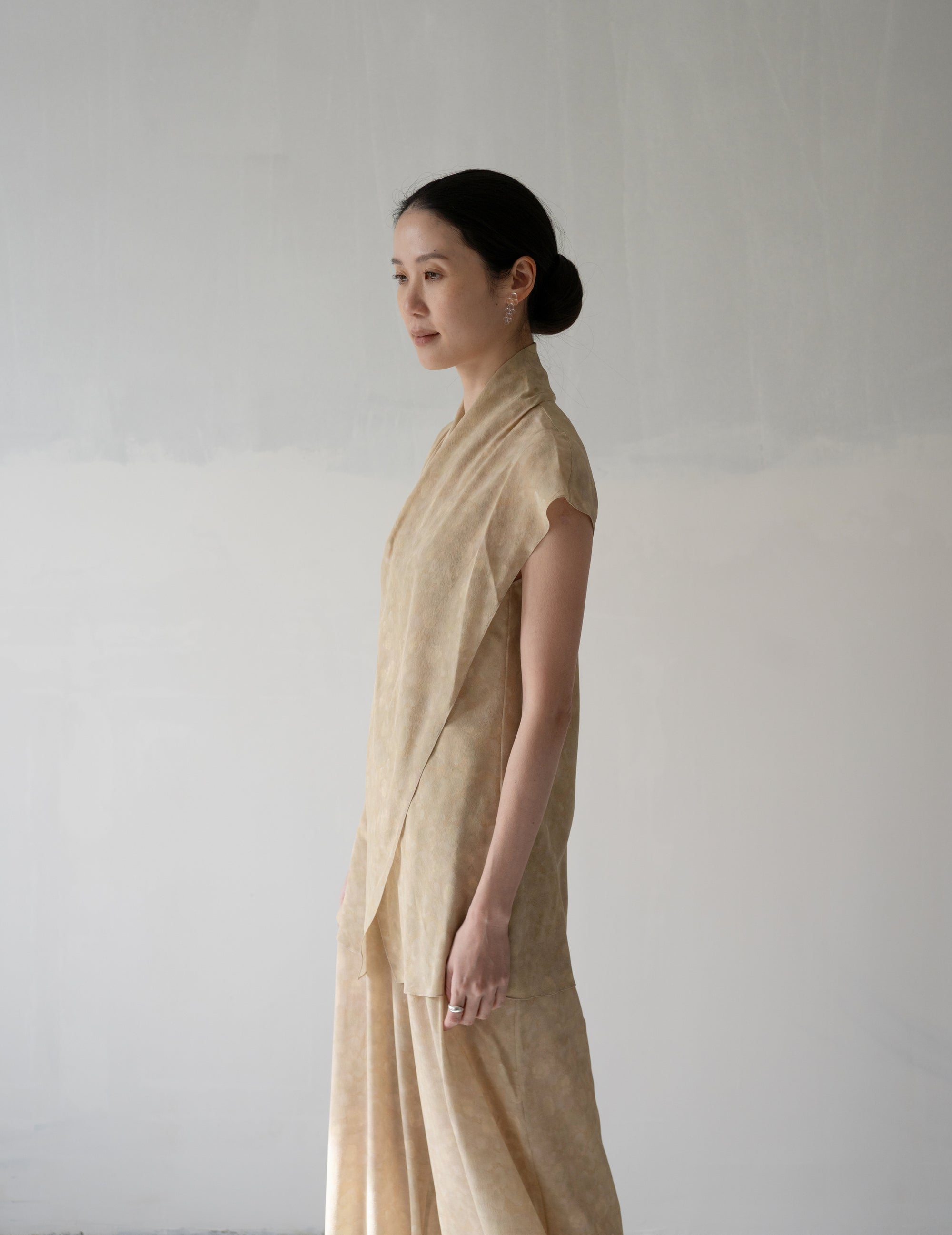 Cassiopea Silk Top・Flora Print