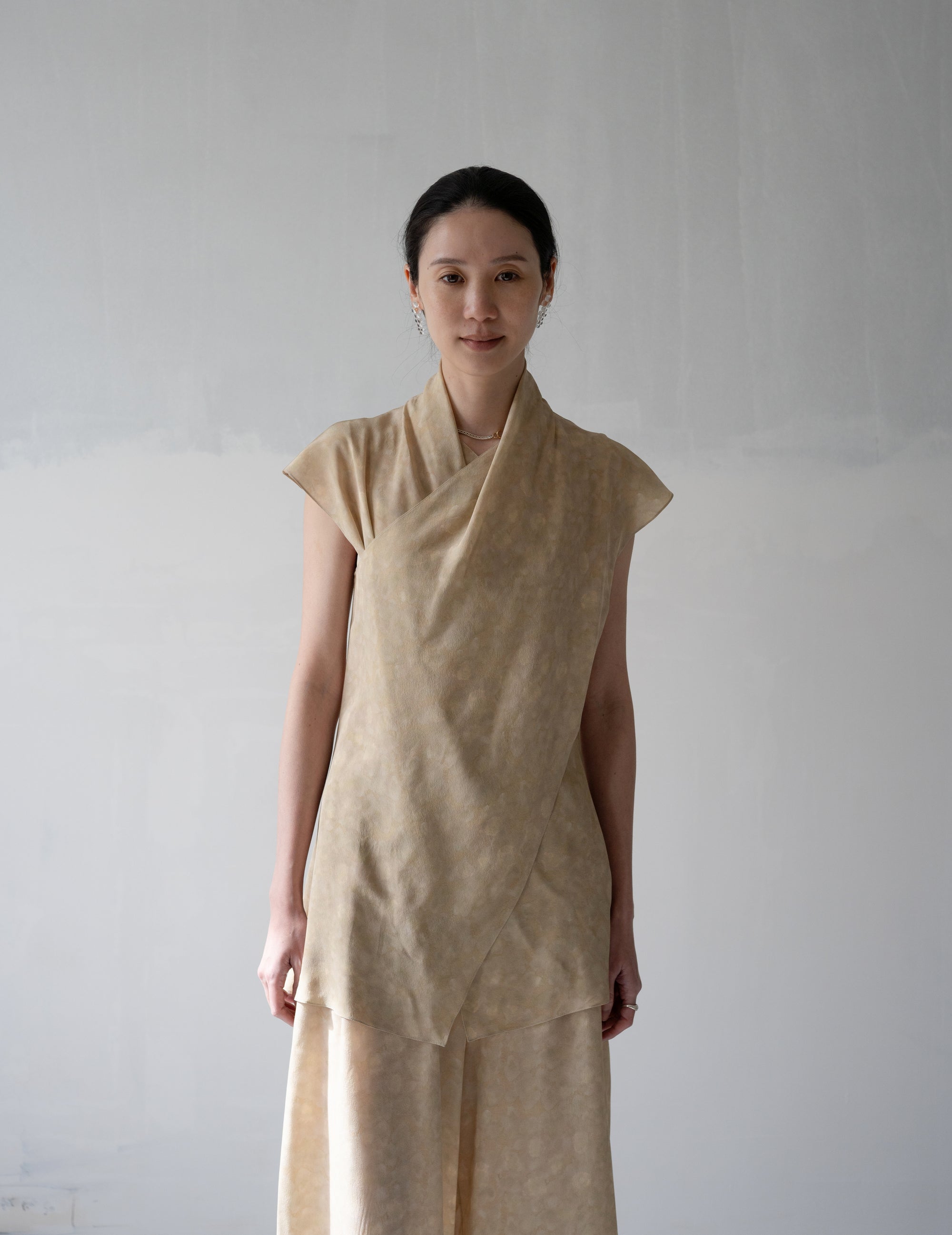 Cassiopea Silk Top・Flora Print