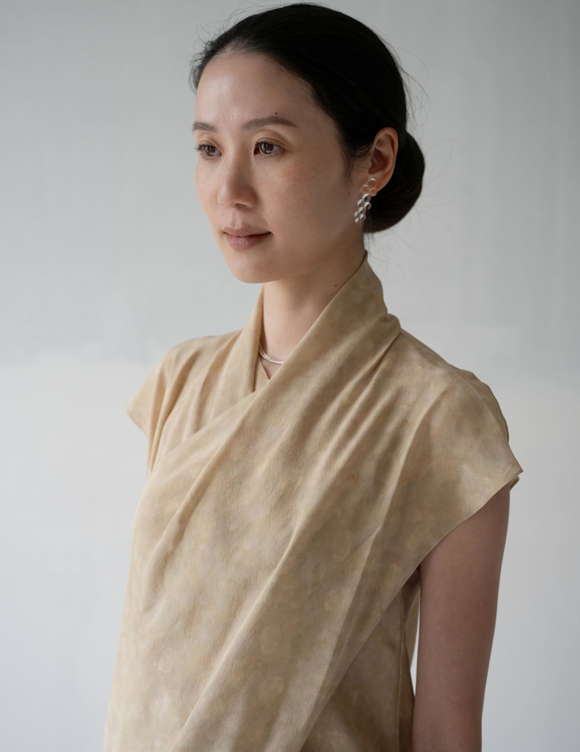 Cassiopea Silk Top・Flora Print