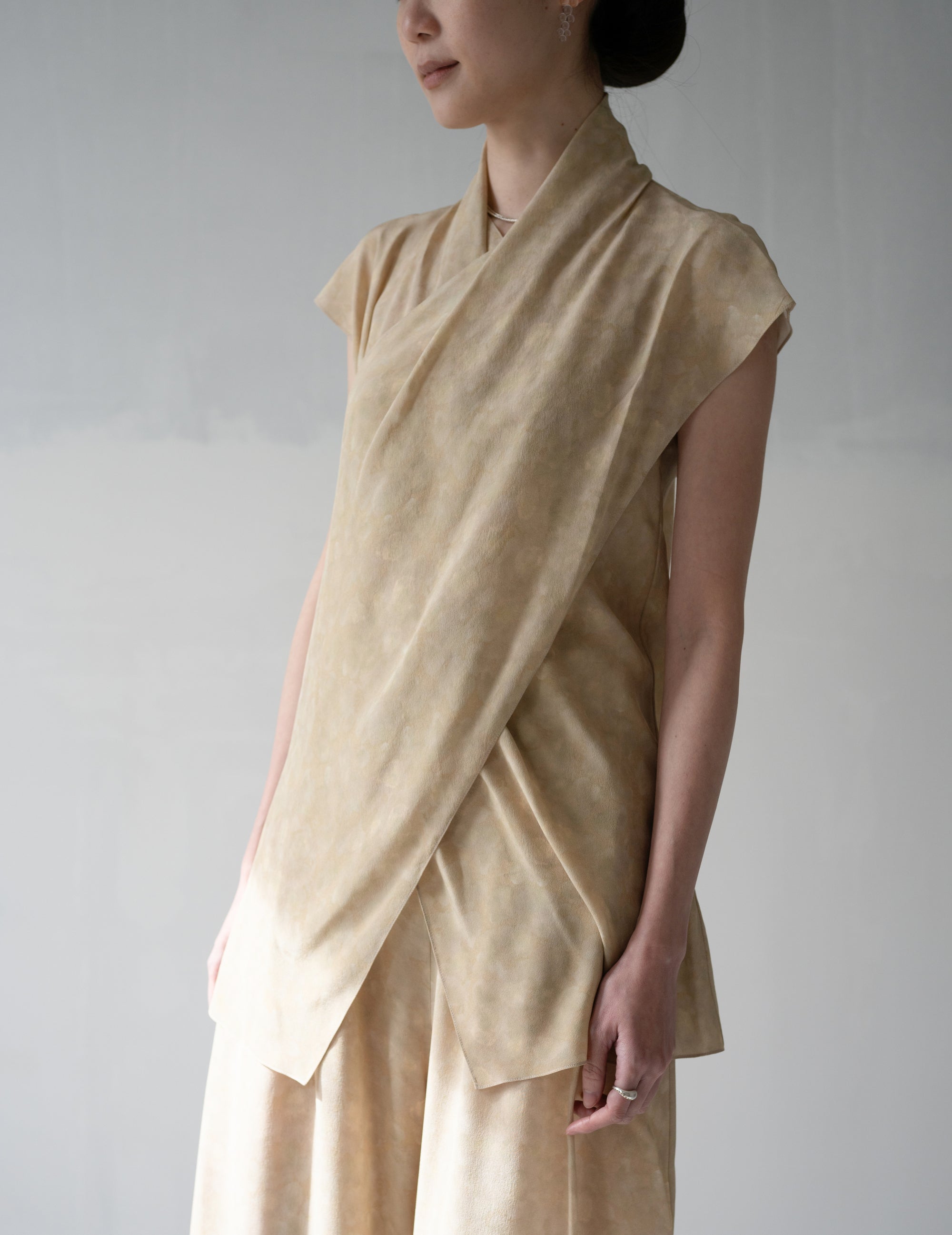 Cassiopea Silk Top・Flora Print