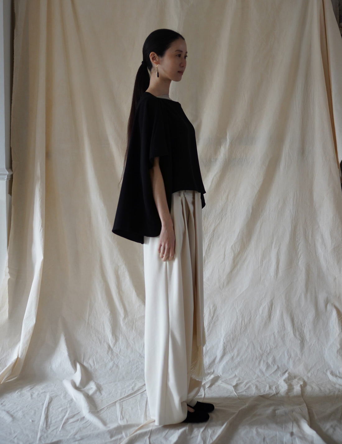 Belinda Blouse・Black / Sand