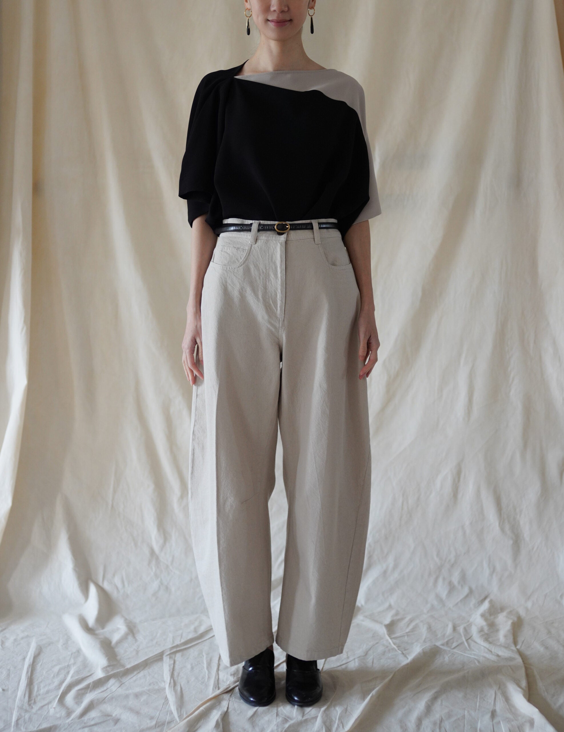 Pella Cotton Twill Pants・Stone Grey