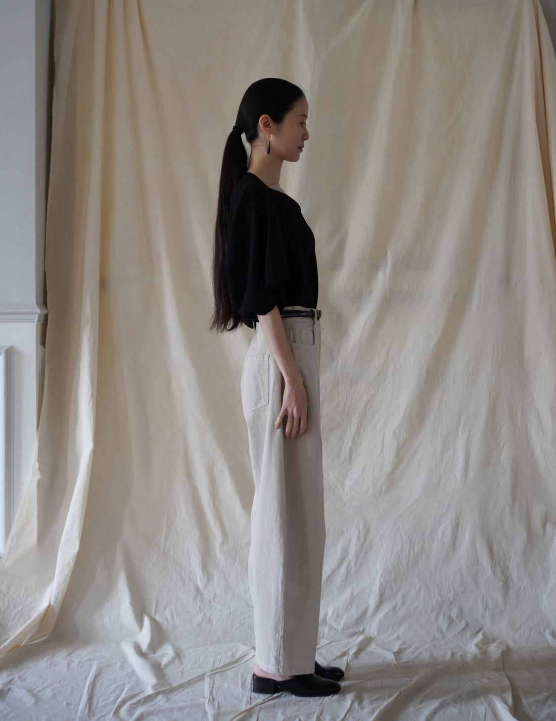 Pella Cotton Twill Pants・Stone Grey