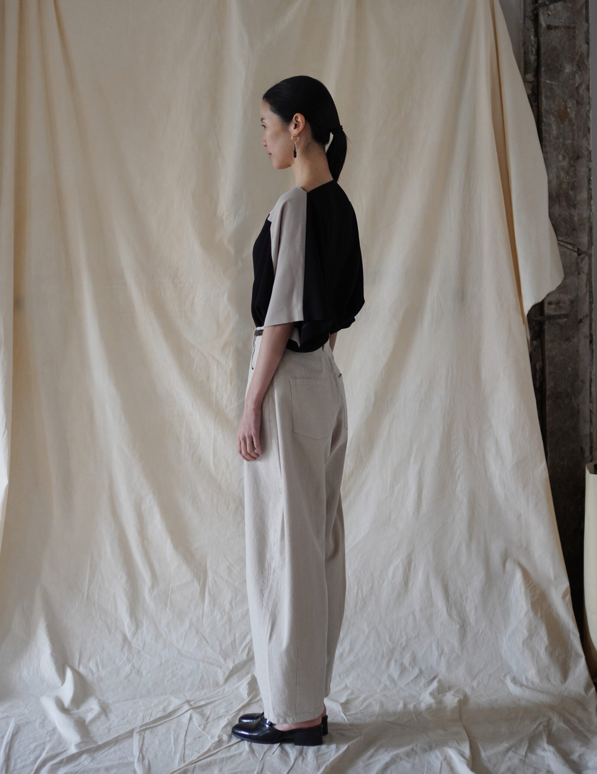 Pella Cotton Twill Pants・Stone Grey