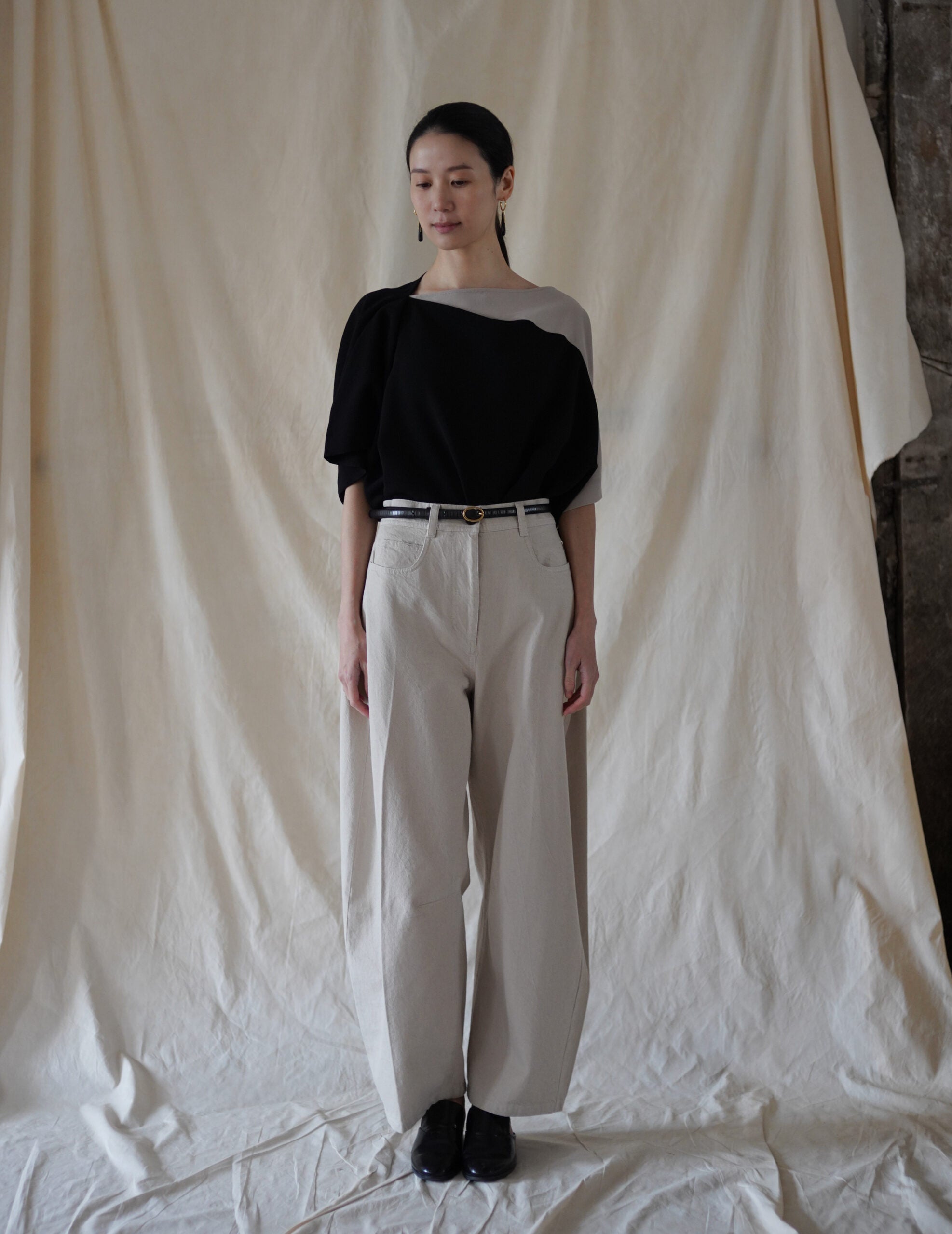 Pella Cotton Twill Pants・Stone Grey