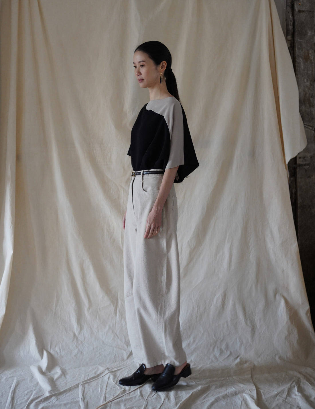 Pella Cotton Twill Pants・Stone Grey