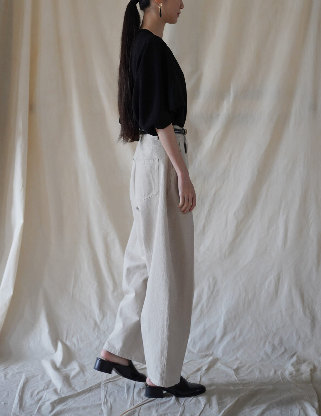 Pella Cotton Twill Pants・Stone Grey