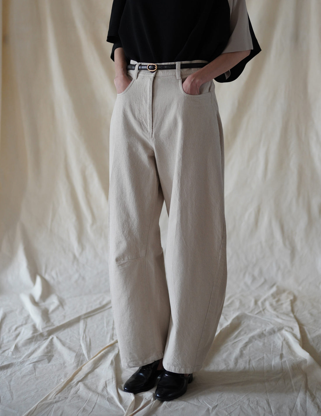 Pella Cotton Twill Pants・Stone Grey