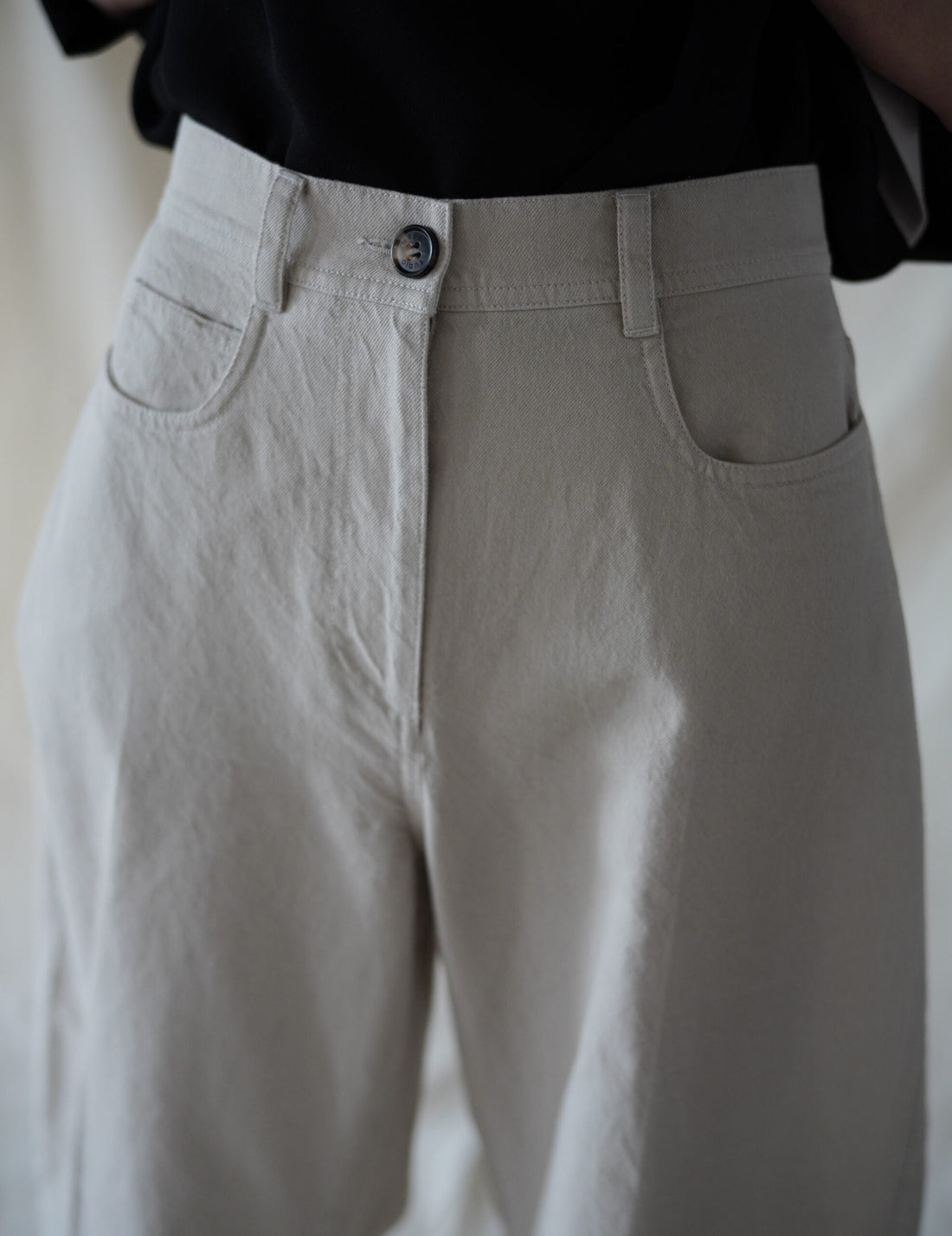 Pella Cotton Twill Pants・Stone Grey